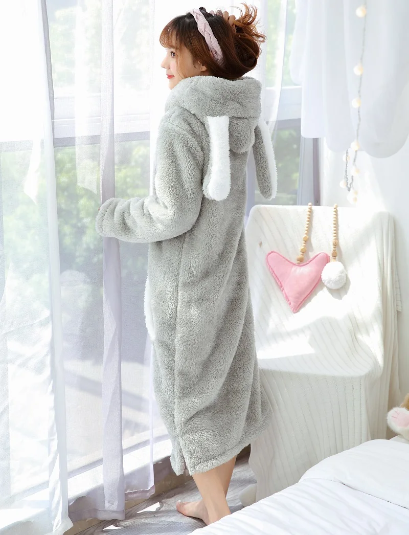 grey flannel Nightdress women