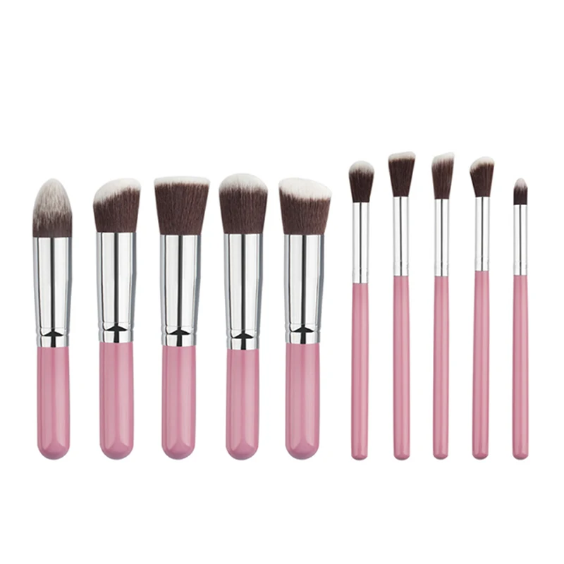 

KIMUSE 10pcs Makeup Brush Set Foundation Blending Power Eyeshadow Contour Concealer Blush Cosmetic Beauty Make Up