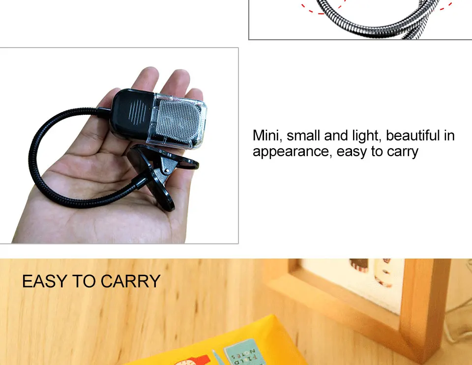 Mini LED Desk Lamp Mini Eye-care Table Lamp Flexible Night Clip-on Study Desk Light for Laptop PC Music Stand Light Lamps Gifts  (5)