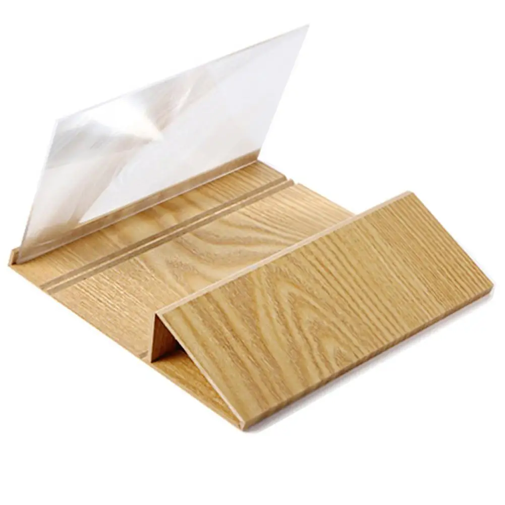 

Hot sale Wood Grain 12inch Tablet Phone Screen Magnifier Amplifier Stand Holder Bracket