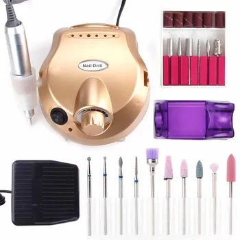 

35000RPM Electric Manicure Machine Set Nail Drill Bits Apparatus Milling Machine For Pedicure Diamond Cutters Gel Polish Remover