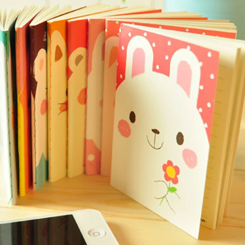 

2pcs/lot 12.5*9.2cm Cute Cartoon Sprout Animal Notepad A6 Notebook Exercise Book School Supplies Korean Stationery