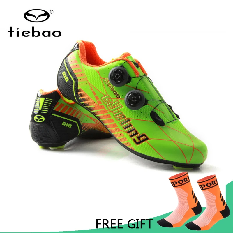 

Tiebao Professional Cycling Shoes Men Carbon Fiber Racing Bike Road Shoes Self-Locking Athletic Bicycle Shoes Sapatilha Ciclismo