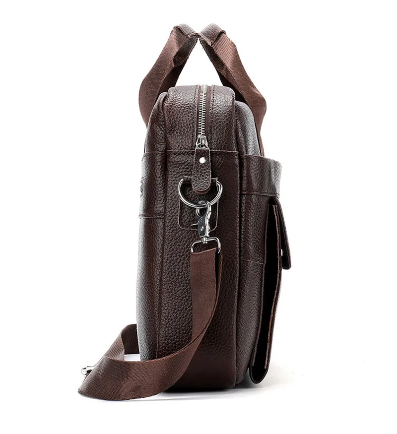 PNDME натуральная кожа повседневный мужской портфель большой емкости 14 дюймов Сумка для ноутбука верхний слой воловья сумка через плечо