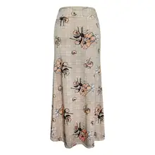 Boho Цветочные Печатные макси юбки пляжная длинная Повседневная Высокая юбка эластичная талия Женская карманная Повседневная tiulowa spodnica аниме skir 25H