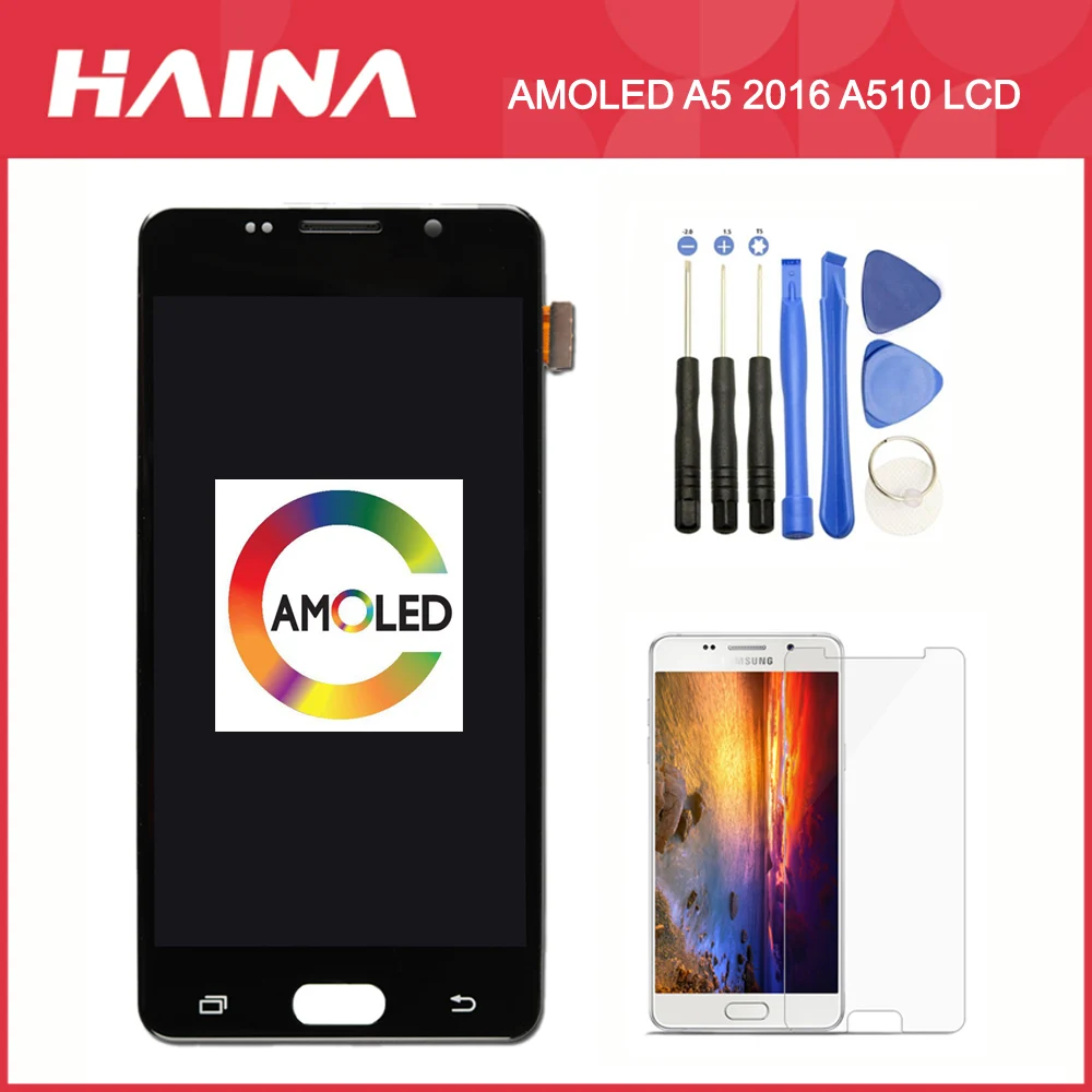 

AMOLED A510 Display For Samsung Galaxy A5 2016 LCD A510 Display A510F A510M Screen Display Touch Screen Digitizer A510 LCD TFT