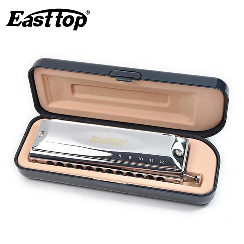 Профессиональная Хроматическая гармоника Easttop с 12 отверстиями 48 тонов губная