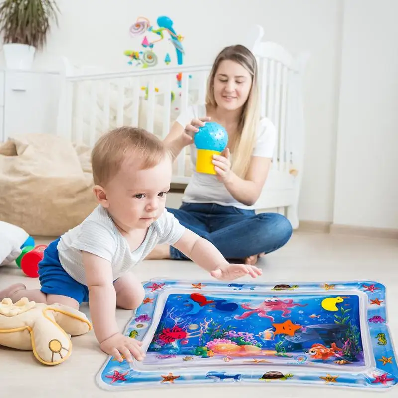 

Inflatable Infants Tummy Time Activity Mat Baby Play Water Mat Toys for Kids Mat Summer Swimming Beach Pool Game Baby Gyms Mat