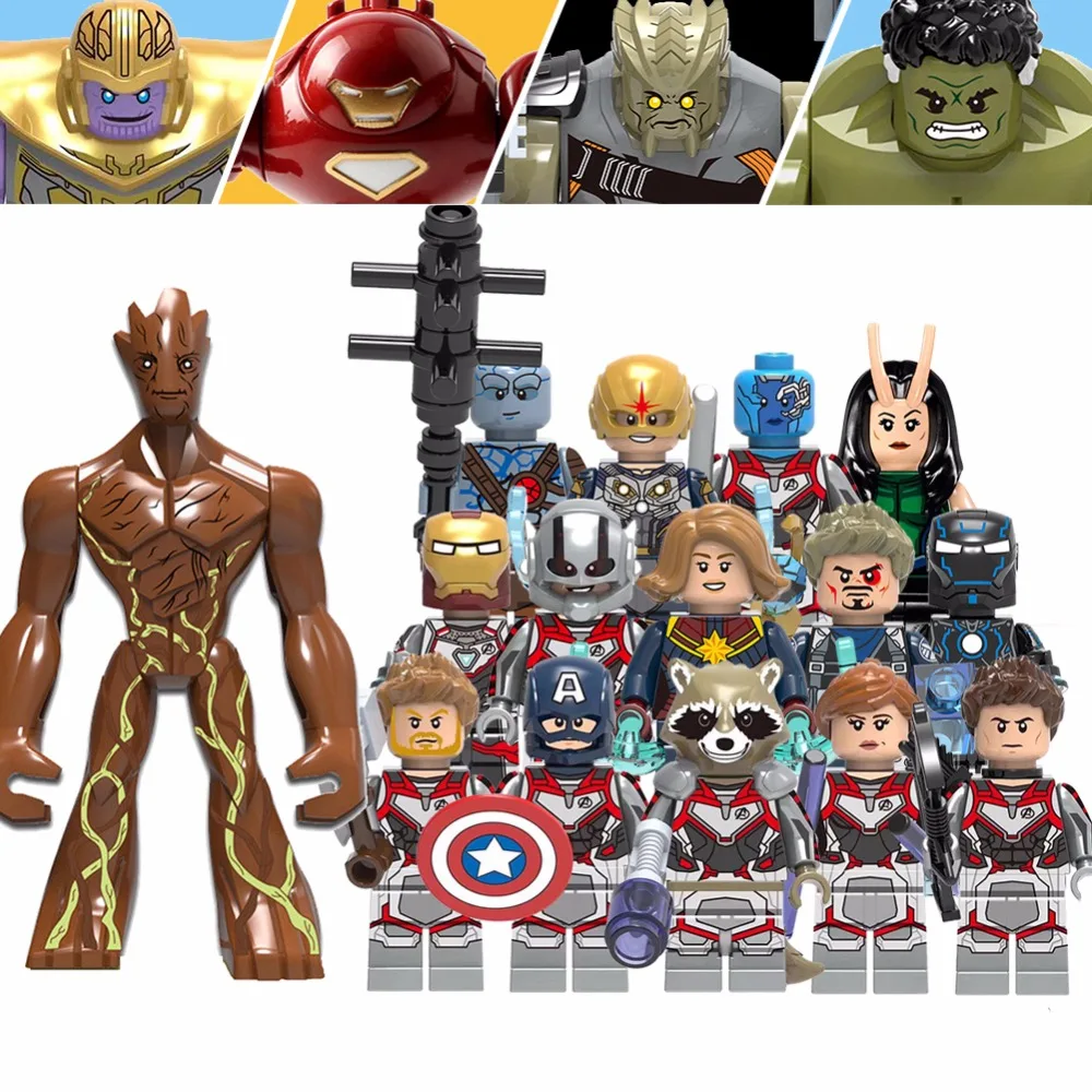 

Avengers 4 Endgame Thanos Hulk Iron Man Captain marvel Venom Grout Harry Quinn Building Blocks legoing toys for children gifts