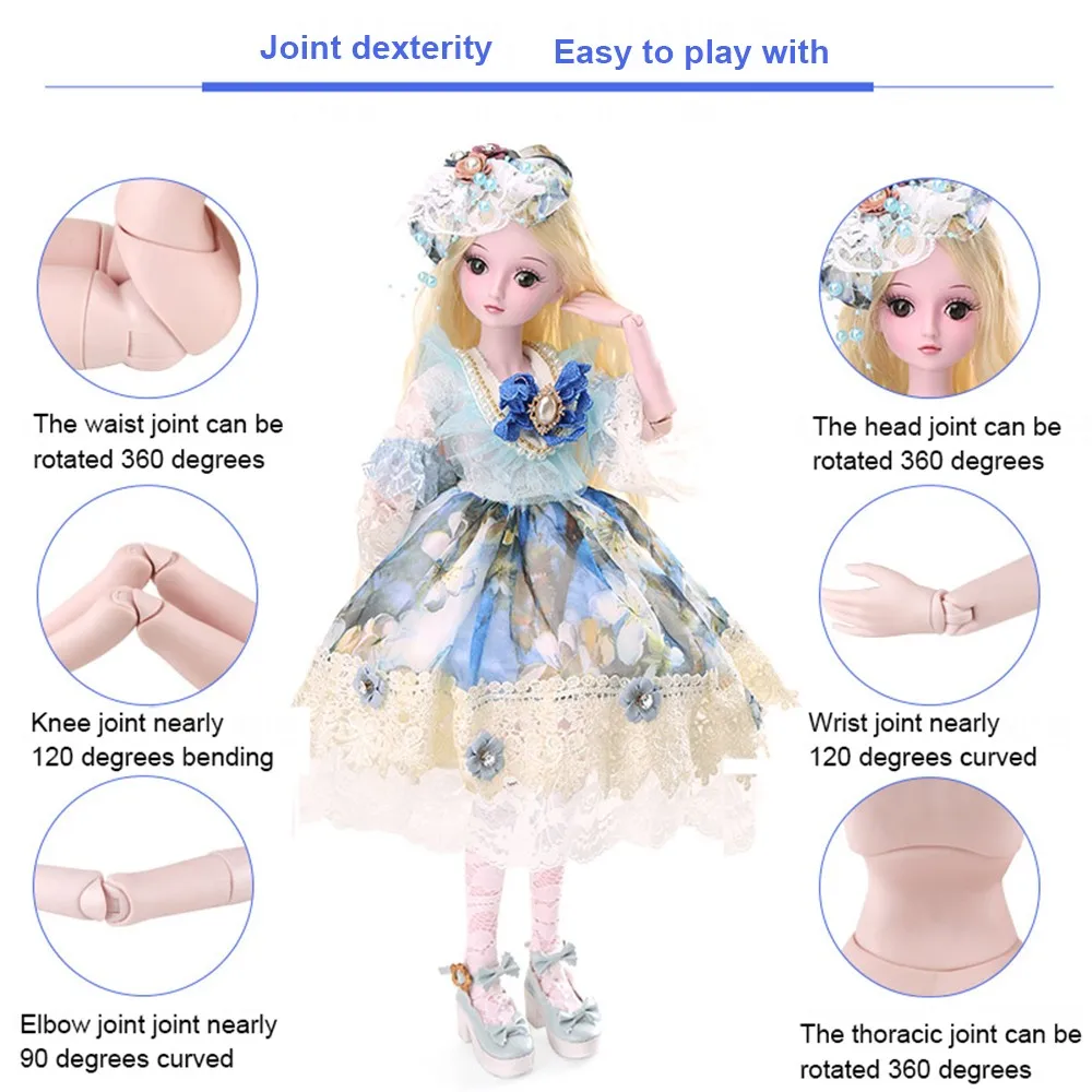 Кукла 1/3 BJD 60 см/23 6 дюйма 19 шариковых шарнирных кукол (парик + обувь одежда волосы