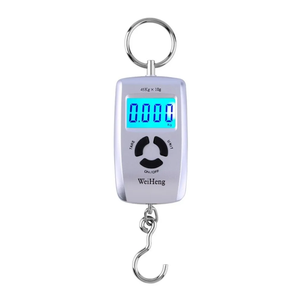 LCD Portable Digital Hanging Scale Pocket 45kg/10g Luggage Hanging Fishing Hook Balance Scale Electronic lb oz kg Hot WH-A05L
