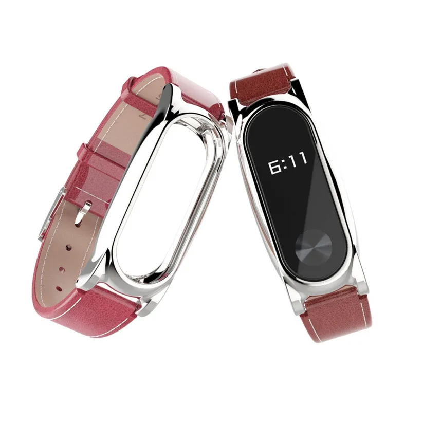 Браслет carprie Mijoas новые модные кожаные Смарт наручные часы ремешок для Xiaomi Miband 2