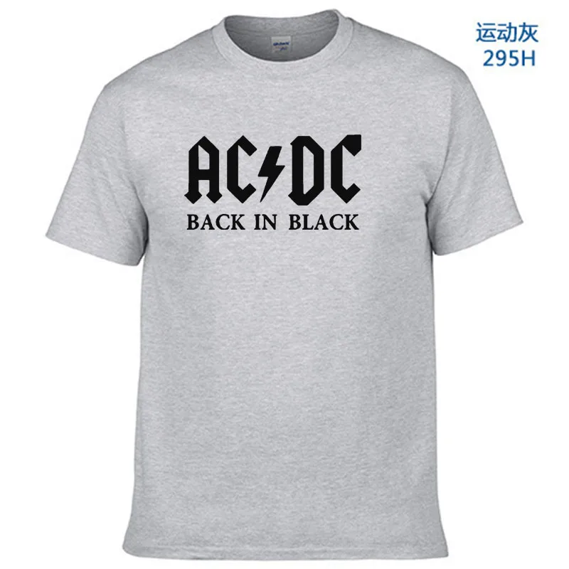 Camisetas AC/DC Группа рок футболка мужская ACDC черный Графический футболки с принтом Повседневная с круглым вырезом хип хоп короткий рукав хлопок Топ