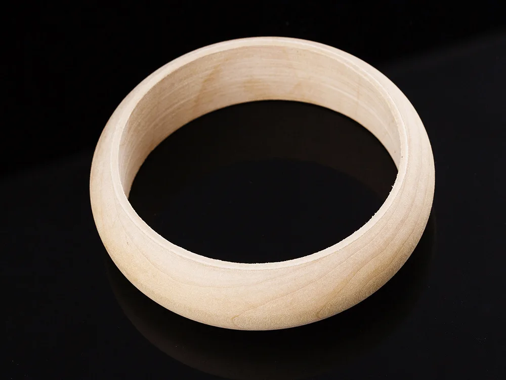 100 Большой размер 6,5 см внутренний диаметр DIY необработанные деревянные браслеты для рисования 2 см широкий жесткий браслет ювелирные изделия для студентов 20 г/шт
