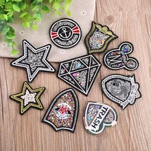 1 шт горячее цветное сверление алмазные нашивки для одежды DIY полосы parches железо на вышитую наклейка на одежду пользовательские значки