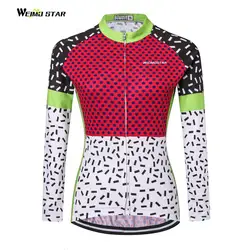 2018 Weimostar женский длинный рукав Велоспорт Джерси одежда для велоспорта дорожный велосипедный свитер-Джерси велосипедный одежда Ropa Ciclismo