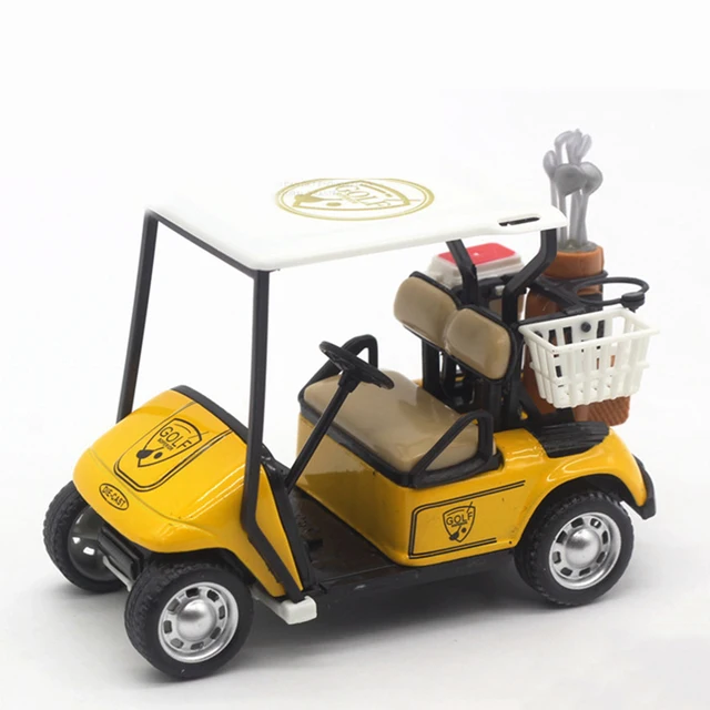 136 Scale Alloy Pull Back Model Car High Simulation Golf Cart Model