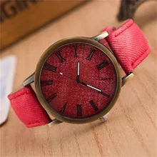 Prime luxurious Stable Colour Males Watches style Denims Leather-based MEIBO Quartz Wristwatch Girls Feminine Watch 2018 relogio feminino