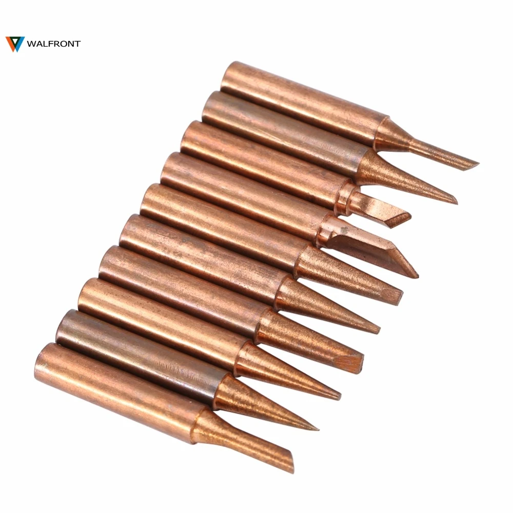 10pcs 900M T Soldering Tip Pure Copper Electric Iron Head Series Solder