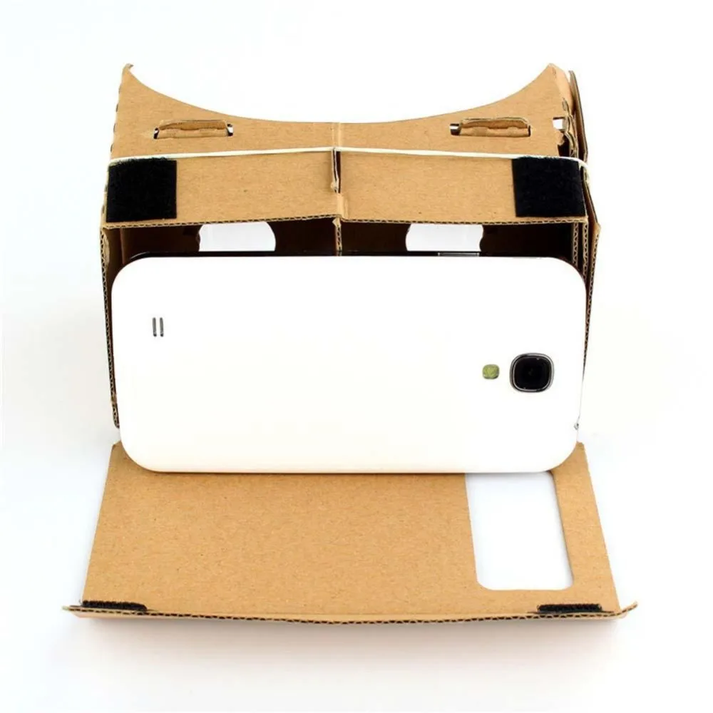 Google Cardboard Viar 3 D Virtual Reality Goggles 3D VR Glasses For Phone iPhone Android Smartphone Helmet Headset Wirth Lenses