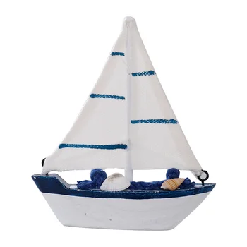 

The Mediterranean Sea Style Wooden Boat Furnishing Articles Sailing Model Creative Arts And Crafts Photo Props Home Decoration