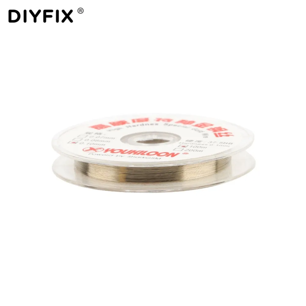 DIYFIX 0,1 мм* 100 м инструмент для ремонта мобильного телефона ЖК-экран разделительная линия резки провода с ручкой для iPhone samsung наборы ручных инструментов