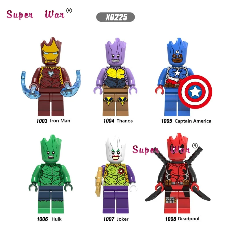 

Single Infinity War Series SuperHero Iron Man Thanos Captain America Hulk Joker Deadpool Figure building blocks toy for children