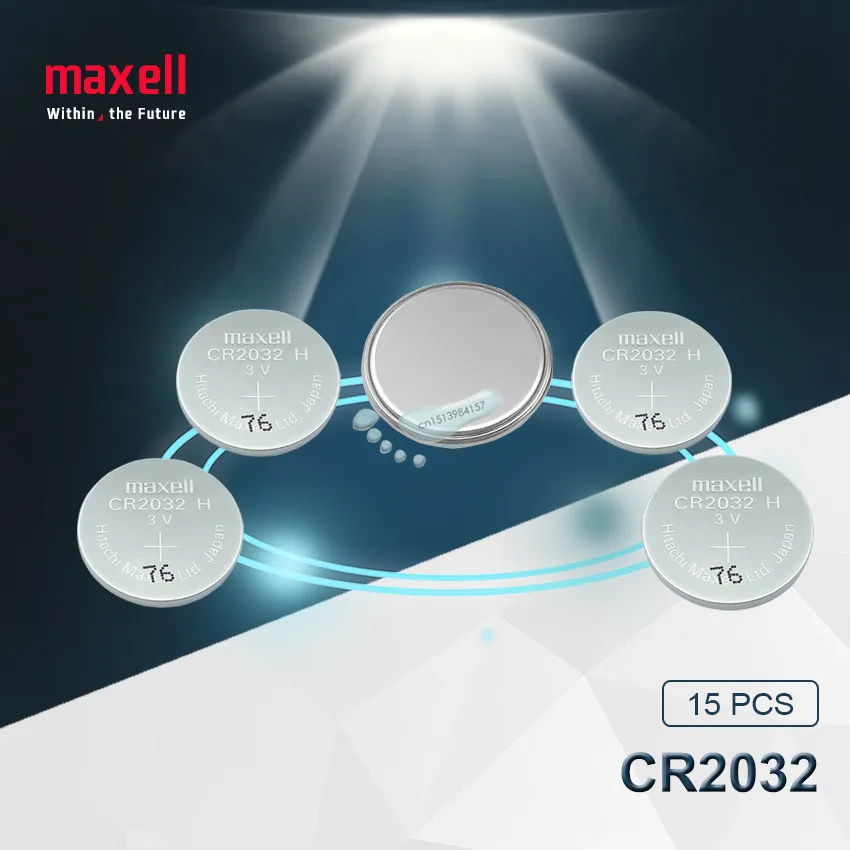 15 шт., maxell, бренд, новинка, батарея cr2032, 3 в, кнопочный элемент, монета, батареи для часов, компьютерная игрушка, пульт дистанционного управления cr 2032