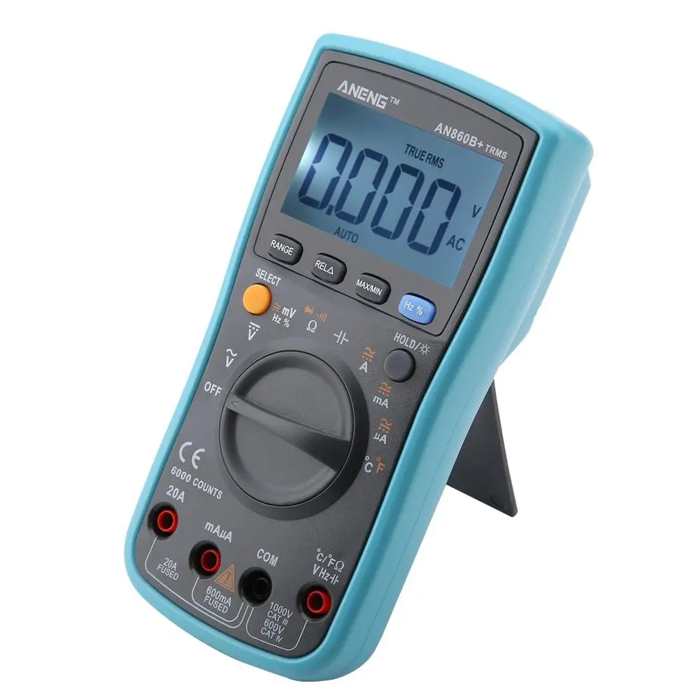 ANENG AN860B+ цифровой мультиметр переменного тока/постоянного тока Амперметр вольтметра термометр метр 6000 отсчетов мультиметр