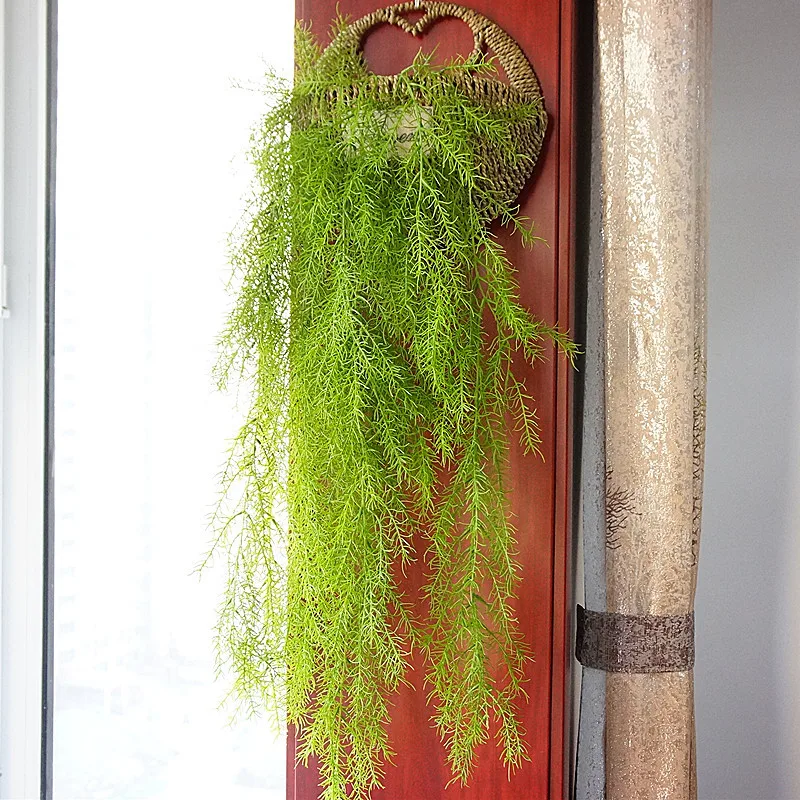 Artificial Pine needle grass plants DIY wall hanging fake plastic grass