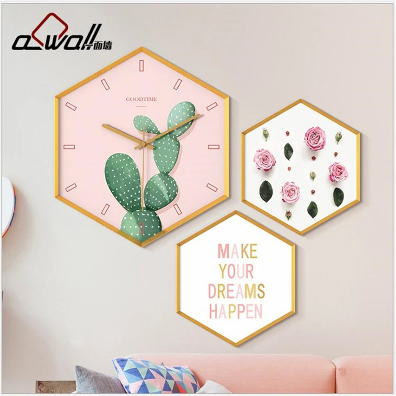 

Geekcook Wall Clocks Nordic Wall Clock Quartz Clock Living Room Decoration Simple Modern Personality Creative Home Clock