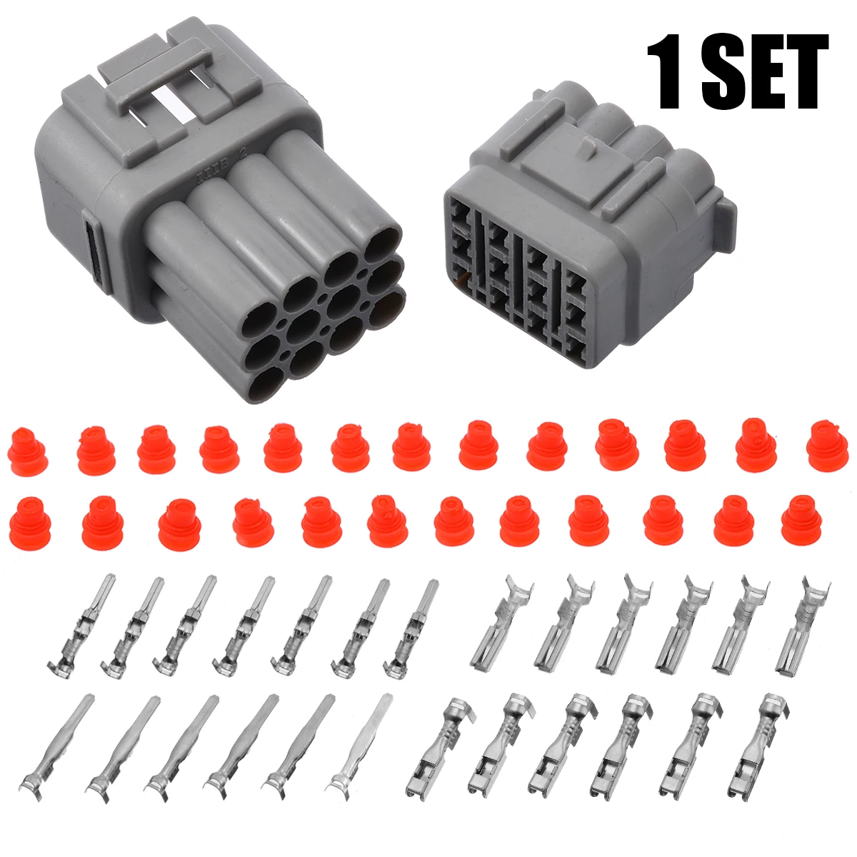 1 Set Mayitr Waterproof Connectors 12 Pin Way Sealed Male & Female Electrical Wire Connector Plug For Auto Car