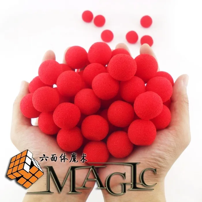 

10PCS 25mmm Finger Magic Props Sponge Ball Classical Illusion Comedy close-up stage card magic trick / wholesale / free shipping