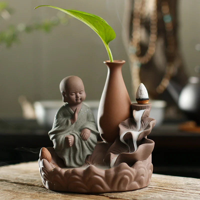 New classical Censer Backflow Ceramic Furnishing Articles Picked Tea