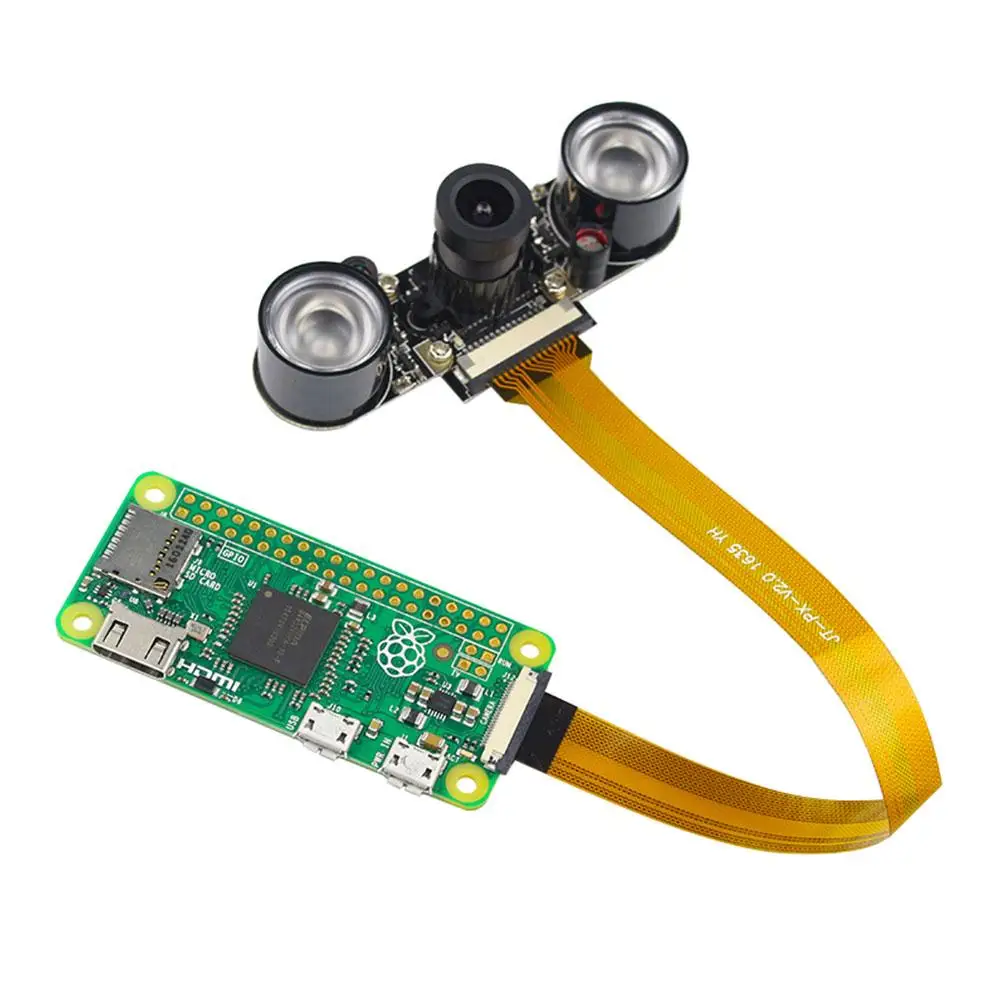 

AMZDEAL Fisheyes Wide Angle Night Vision Camera Cam Vedio For Raspberry Pi Zero Infrared+2pcs Infrared Fill Light