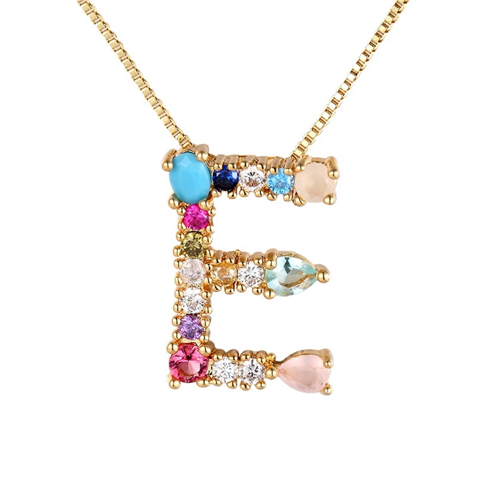 Hot Sale Gold Color Initial CZ Necklace Charm Letter Necklace Name Jewelry For Women Accessories Girlfriend Best Gift - Image 6