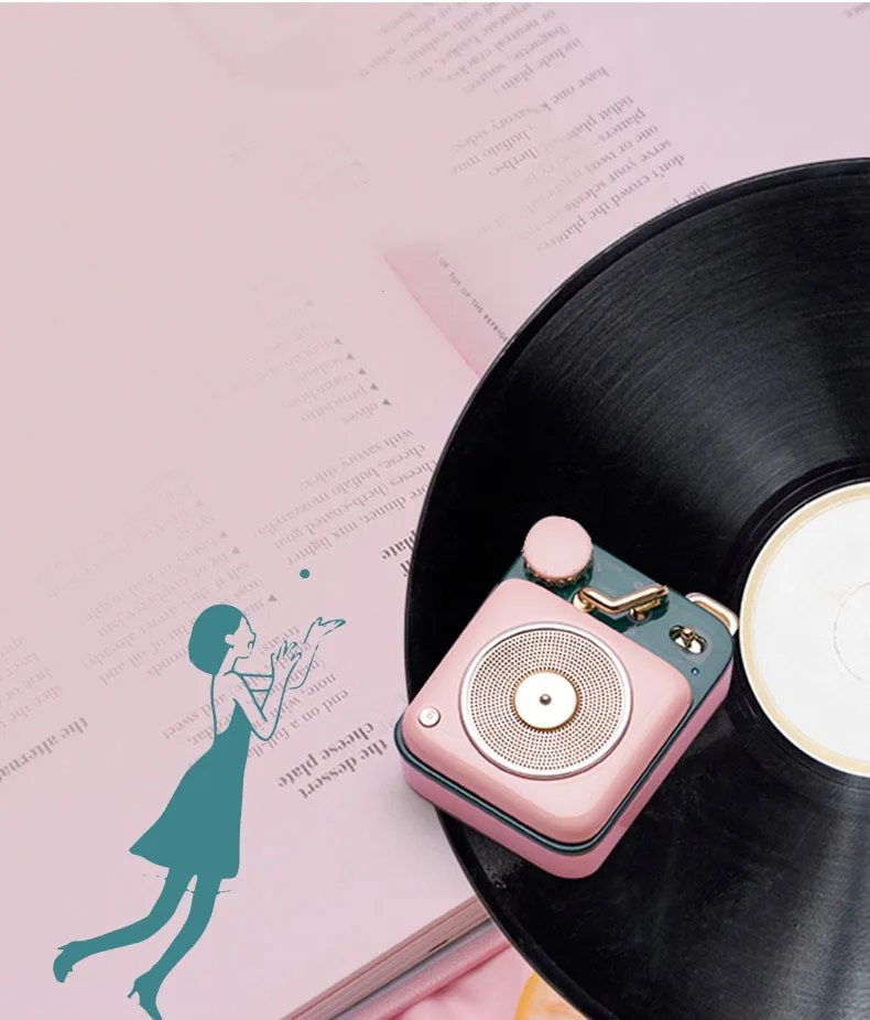 Xiaomi Mijia Cat King Atomic Record Player B612 2 Colors Bluetooth Intelligent Audio Portable Zinc Aluminum shell speaker Music (14)