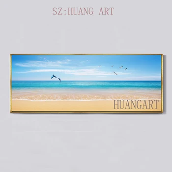 

Hand Painted Free Beach Sailing Boat Oil Painting Home Wall Sea Wave Canvas Art Decor Living Room Decoration Pieces Painting