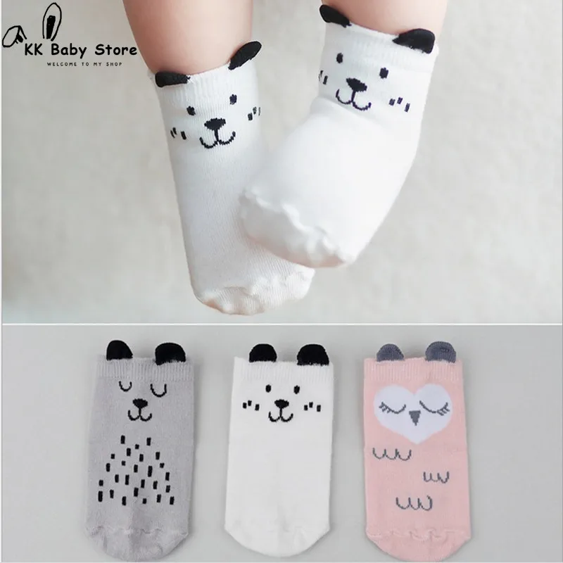 

Winter Baby Socks Newborn Boys Girls Cute Toddler Anti-slip Socks Cute Cartoon Ears Unisex Cotton Socks Christmas stock
