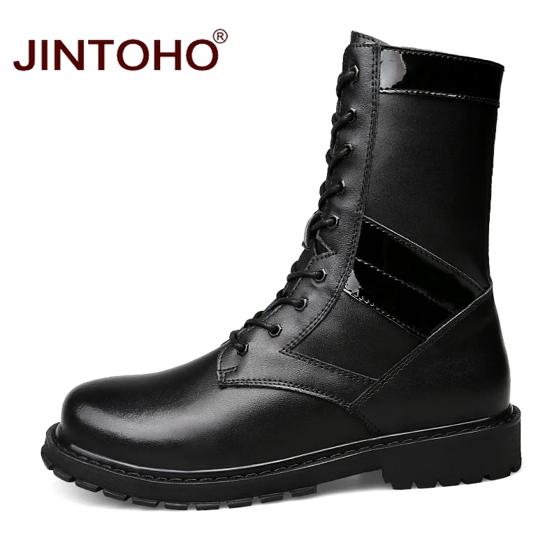 Ботинки мужские зимние из натуральной кожи до середины икры|shoes winter|shoes winter menshoes