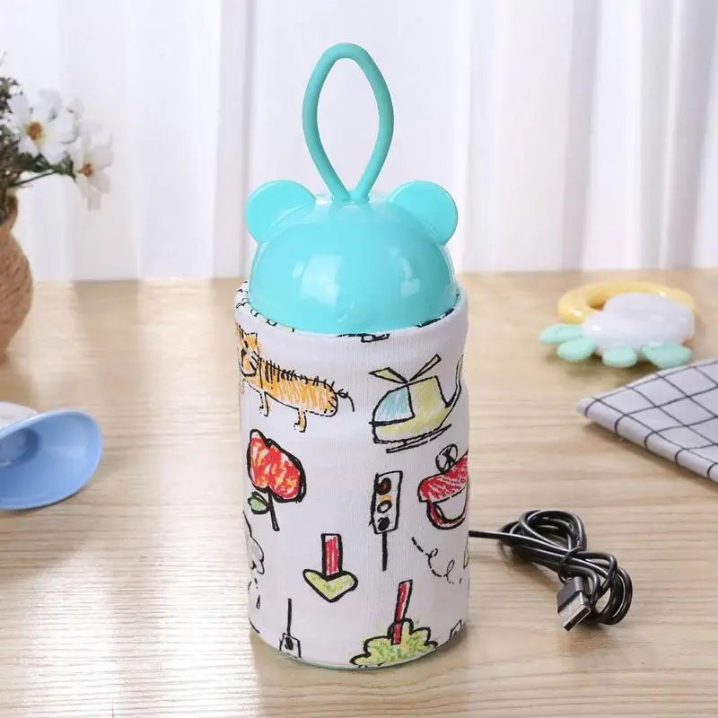 Baby Milk Bottle Warmer Newborn Baby Stroller Heating Feeding Bottle Insulation Bags Infant Outdoor Thermal Bag Bottle Holder