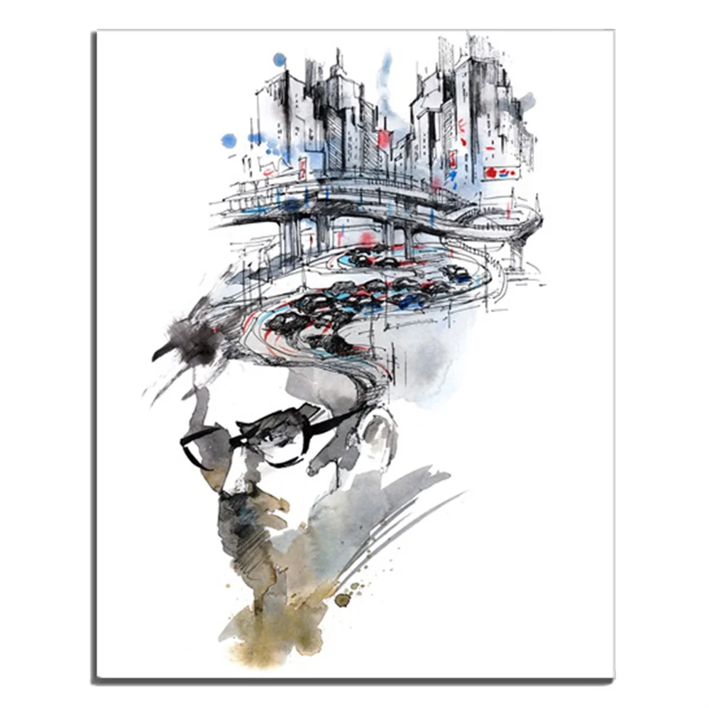 

Water Color Landscape Abstract Canvas Decorative Wall Artwork For Home Living Room Bedroom Office Decoration No Frame