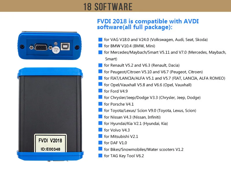 2018 FVDI ABRITES Commander с 18 сканером по и большинством функций VVDI2 fvdi обновленный