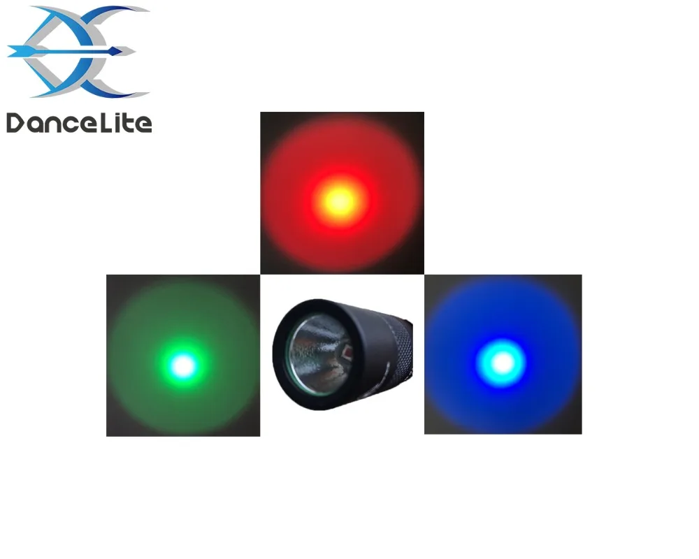 S1 Мини Портативный AA/14500 флэш-светильник XP-E2 RGB 380Lumnes 1 Режим карманный фонарь(красный/зеленый/синий светильник