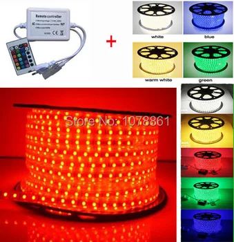 

IP67 LED Strip 5050 RGB white LED Ribbon for home living room decoration led ribbon 110V 220V SMD5050 waterproof led strip rgb