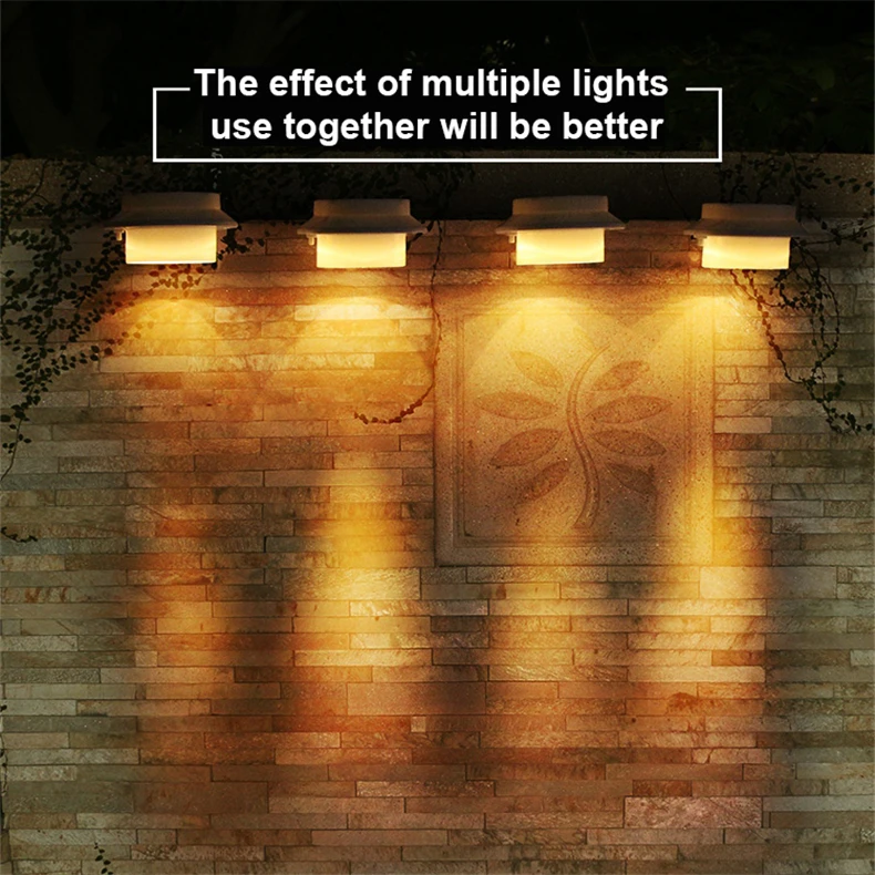 waterproof led solar powered fence gutter solar light for garden yard tree solar lamp4