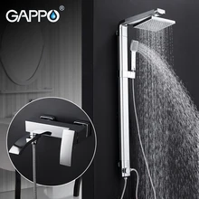 GAPPO смеситель для душа водопад Смесители для ванны латунь Ванна кран настенный дождь Душ водопад набор для ванной