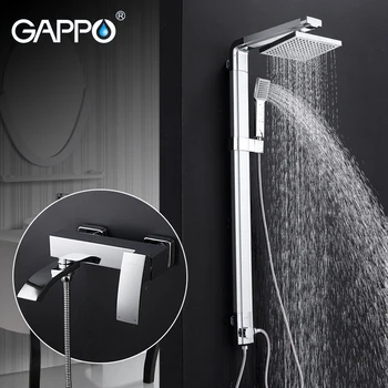 

GAPPO shower faucet waterfall bath faucets brass bath tub tap wall mounted rain shower waterfall bath set