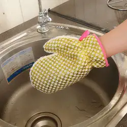 Антипригарное масло бамбуковое посуда из волокна стиральные перчатки кухня Чистящая Щетка чаша водостойкая защита от пыли хозяйственная