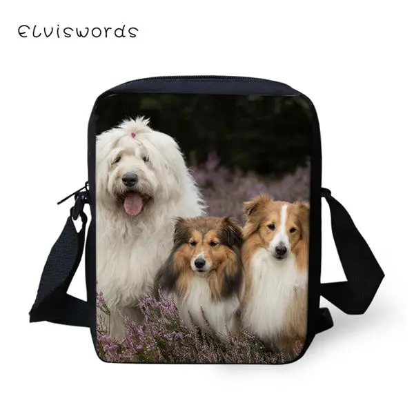 CDWX3006E ELVISWORDS модная женская сумка-мессенджер Sheltland Sheepdogs женские сумки через плечо милые животные Шаблон путешествия мини кошелек - Цвет: CDWX3006E